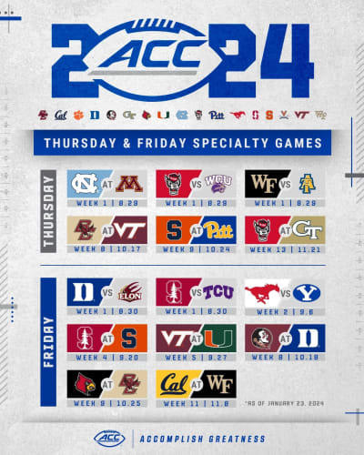 Acc clearance football schedule