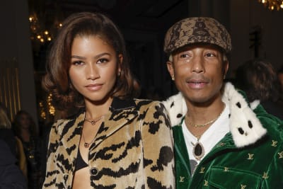 Zendaya Wears Tiger Print Louis Vuitton Suit at Fashion Week