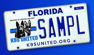 K9 license plate deals
