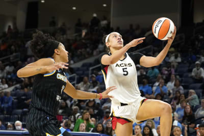 Gray's late basket caps Aces' 21-point comeback vs. Mystics