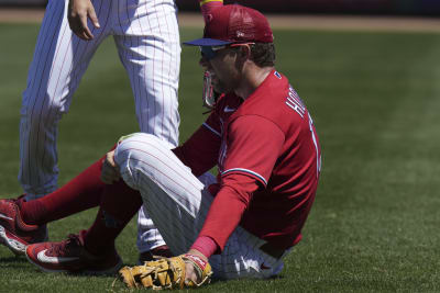 Spike This! Hoskins, Harper homer, Phils rout Braves in NLDS