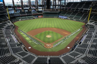 Current view from behind home plate at Globe Life Field : r/TexasRangers