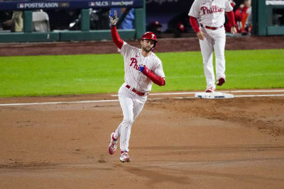 Trea Turner homers twice, Bryce Harper goes deep as Phillies top Angels 