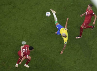 Richarlison Brazil scores v Serbia Group G World Cup Qatar 2022 Images