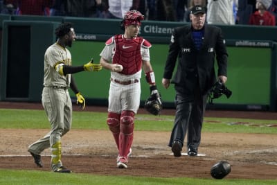 Padres' Jurickson Profar frustrated by check swing call in NLCS Game 3: 'I  didn't swing