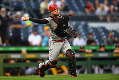 Tucker Barnhart's great throw, 04/12/2023