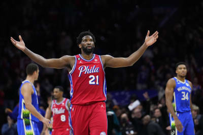 James Harden's triple-double, Joel Embiid's inside work power the 76ers  over the Knicks, 125-109