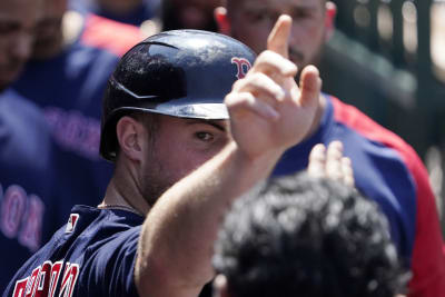 Bobby Dalbec getting hitting advice from J.D. Martinez