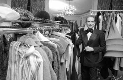 Pierre Cardin mens fashion designer. 24th February 1966