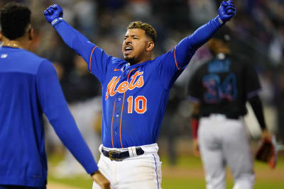 Eduardo Escobar #10 - Game Used Locker Nameplate - First Combined No-Hitter  in Franchise History - 60th Anniversary Logo - Mets vs. Phillies - 4/29/22  - Mets Win 3-0