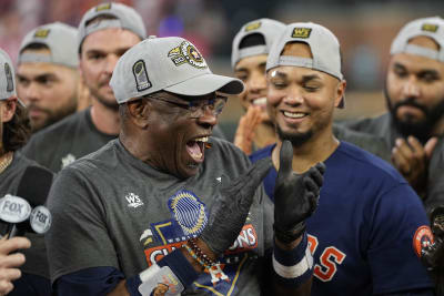 Houston Astros Nike 2022 World Series Champions Raise The Trophy T