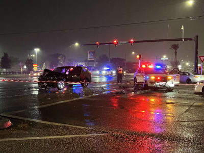 Car flies off freeway, destroys home