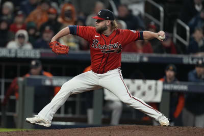 Atlanta Braves relief pitcher Luke Jackson throws during the sixth