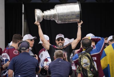 Avalanche 2022 Stanley Champions Locker Room T-Shirt Backpack for