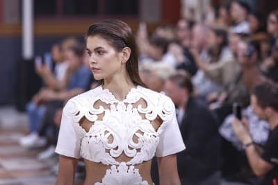 Kaia Gerber Transforms For Givenchy & Valentino at Paris Fashion