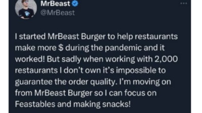 Star MrBeast New Burger Restaurant Chain