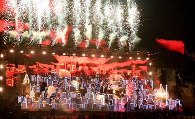 The Weeknd's Super Bowl Halftime Show Was The Right Kind Of Sweaty Chaos:  Review