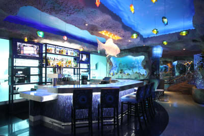 Our Aquarium in Aqua lounge bar restaurant #interiordesign