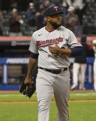 Minnesota Twins' Alex Kirilloff walks to the dugout after being