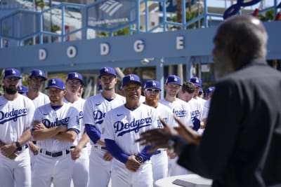 Uniformed personnel wear No. 42 on annual Jackie Robinson Day