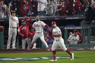 Harper & Schwarber On McCormick's Big Catch #phillies #astros #worldseries  