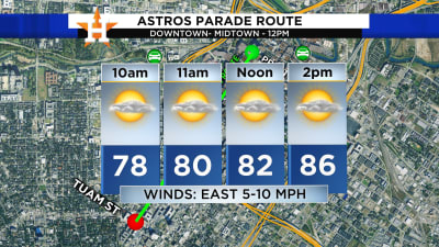 Astros Parade Today at Noon