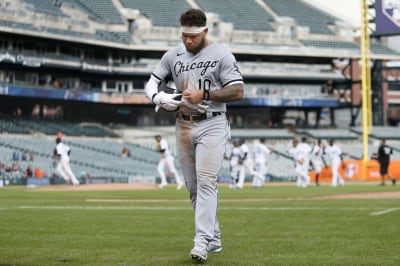 Yoan Moncada of the Chicago White Sox walks during a game against