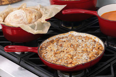 Lowest price on the web! Just $180 for this cast iron, enamel-coated  cookware set