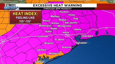 Houston heat dome moves west, 100-degree days all weekend