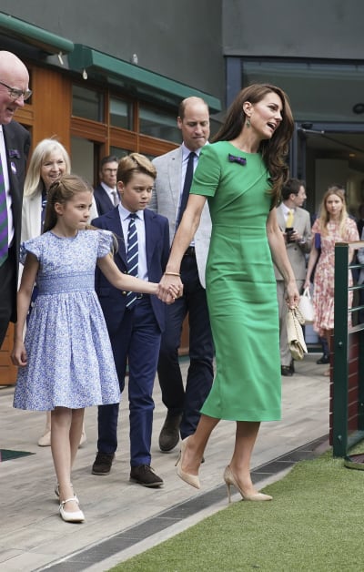 Princess Kate back in Royal Box at Wimbledon with Prince William and two of  their children