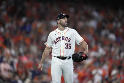 ARLINGTON, TX - MARCH 31: Houston Astros Starting pitcher Lance McCullers  Jr. (43) sits on the mound after getting hit by a line drive during the  baseball game between the Houston Astros