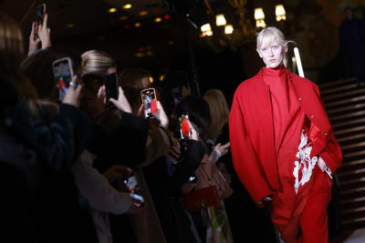 Balmain show sparkles, Ukraine designer evokes life at home