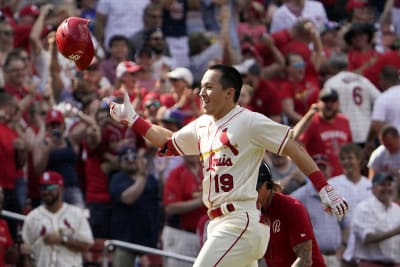 The Cardinals celebrated Tyler O'Neill's walk-off home run by