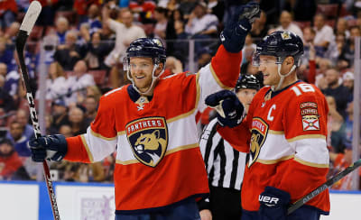 With Evgenii Dadonov gone, who skates on Panthers top line with Sasha  Barkov and Jonathan Huberdeau?