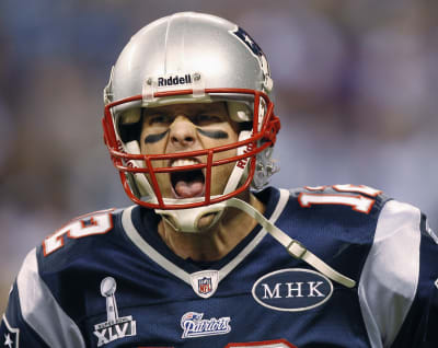 FILE - In this Feb. 3, 2008, file photo, New England Patriots quarterback Tom  Brady (12) throws a pass against the New York Giants during first quarter  of the Super Bowl XLII