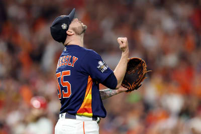 Ryan Pressly Game-Used Gold Jersey