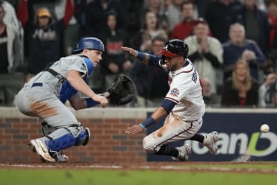 Braves walk off Dodgers again on Eddie Rosario single, take 2-0 lead in  NLCS - The Boston Globe