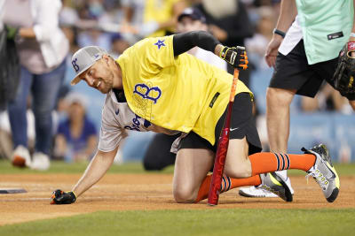 Ouch! Actor Cranston hit by liner at All-Star celeb softball