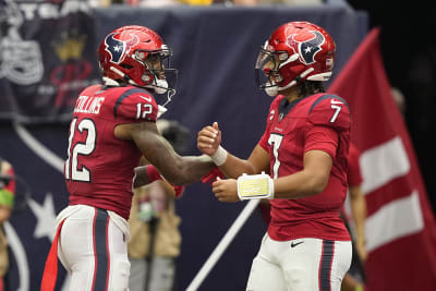 Houston, USA. 18 August 2018. Houston Texans wide receiver DeAndre Hopkins  (10) before the start of the preseason NFL football game between the Houston  Texans and the San Francisco 49ers at NRG