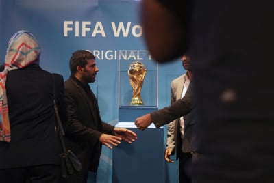 FIFA World Cup: Iran displays trophy for 1st time