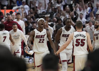 Three-Pointers: LeBron James makes key plays late as Heat oust Nets in Game  5 - Sports Illustrated