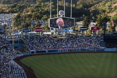 LeBron James and L.A. Dodgers team up to make Dodger Stadium a