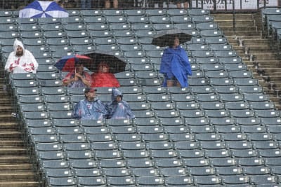 Video Of Guardians Outfielder During Rain Delay Going Viral - The