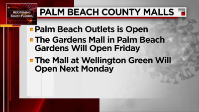 The Gardens Mall reopening on May 15