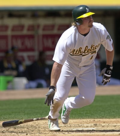 JASON GIAMBI OAKLAND A'S ACTION SIGNED 8x10