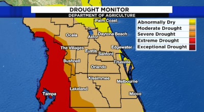Tampa Bay area counties in extreme drought conditions