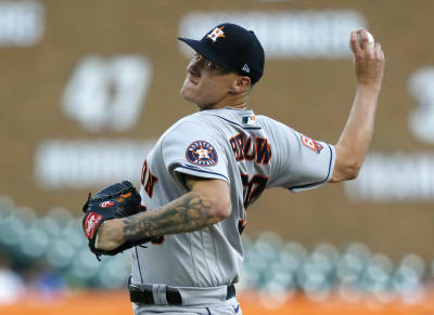 Astros' Hunter Brown and bullpen keep Athletics hitless through 8