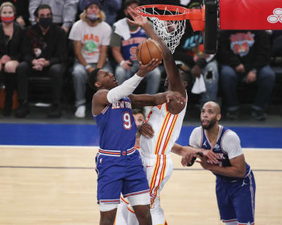 WATCH: Knicks' RJ Barrett dunks on Hawks' Bogdan Bogdanovic in Game 1 of  first-round NBA playoffs matchup