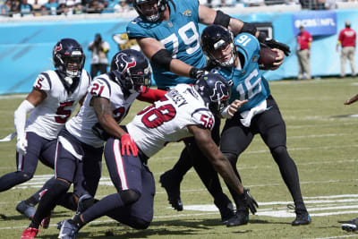 Houston Texans cornerback Steven Nelson (21) at the snap during an NFL  football game against the Jacksonville Jaguars on Sunday, Oct. 9, 2022, in  Jacksonville, Fla. (AP Photo/Gary McCullough Stock Photo - Alamy
