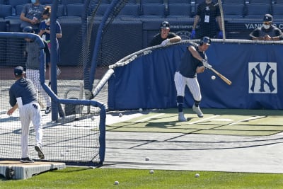 Giancarlo Stanton hits Masahiro Tanaka with line drive in Yankees batting  practice